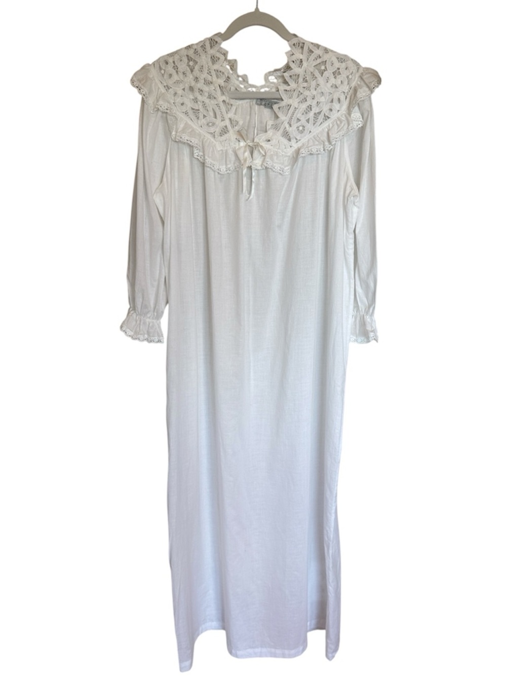 Bert Yelin For Iris Vintage Deadstock Lace Cotton Nightgown Large NWT